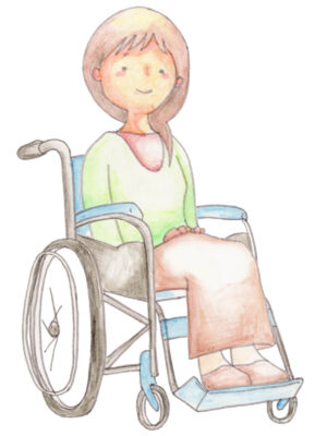 車椅子の女性